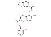 N-({7-[(2-chlorophenoxy)acetyl]-3-methyl-5,6,7,8-tetrahydro-2,7-naphthyridin-4-yl}methyl)-1,3-benzodioxole-5-carboxamide