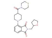 2-(tetrahydro-2-furanylmethyl)-4-[4-(4-thiomorpholinylcarbonyl)-1-piperidinyl]-1H-isoindole-1,3(2H)-dione