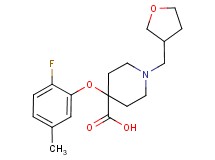 4-(2-fluoro-5-methylphenoxy)-1-(tetrahydro-3-furanylmethyl)-4-piperidinecarboxylic acid hydrochloride