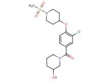 1-(3-chloro-4-{[1-(methylsulfonyl)-4-piperidinyl]oxy}benzoyl)-3-piperidinol
