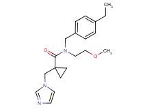 N-(4-ethylbenzyl)-1-(1H-imidazol-1-ylmethyl)-N-(2-methoxyethyl)cyclopropanecarboxamide