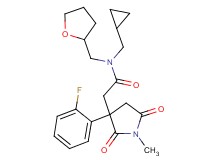 N-(cyclopropylmethyl)-2-[3-(2-fluorophenyl)-1-methyl-2,5-dioxo-3-pyrrolidinyl]-N-(tetrahydro-2-furanylmethyl)acetamide