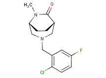 (1S*,5R*)-3-(2-chloro-5-fluorobenzyl)-6-methyl-3,6-diazabicyclo[3.2.2]nonan-7-one
