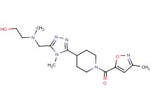 2-{methyl[(4-methyl-5-{1-[(3-methylisoxazol-5-yl)carbonyl]piperidin-4-yl}-4H-1,2,4-triazol-3-yl)methyl]amino}ethanol