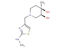 (3S*,4R*)-4-methyl-1-{[2-(methylamino)-1,3-thiazol-4-yl]methyl}piperidine-3,4-diol
