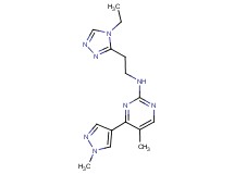 N-[2-(4-ethyl-4H-1,2,4-triazol-3-yl)ethyl]-5-methyl-4-(1-methyl-1H-pyrazol-4-yl)pyrimidin-2-amine