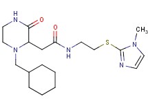 2-[1-(cyclohexylmethyl)-3-oxo-2-piperazinyl]-N-{2-[(1-methyl-1H-imidazol-2-yl)thio]ethyl}acetamide