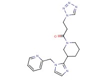 2-[(2-{1-[3-(1H-tetrazol-1-yl)propanoyl]-3-piperidinyl}-1H-imidazol-1-yl)methyl]pyridine