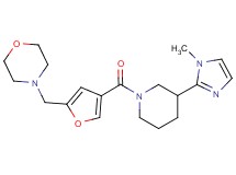 4-[(4-{[3-(1-methyl-1H-imidazol-2-yl)-1-piperidinyl]carbonyl}-2-furyl)methyl]morpholine