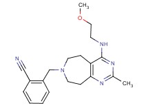 2-({4-[(2-methoxyethyl)amino]-2-methyl-5,6,8,9-tetrahydro-7H-pyrimido[4,5-d]azepin-7-yl}methyl)benzonitrile
