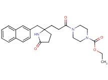 ethyl 4-{3-[2-(2-naphthylmethyl)-5-oxo-2-pyrrolidinyl]propanoyl}-1-piperazinecarboxylate