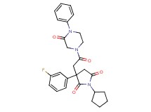 1-cyclopentyl-3-(3-fluorophenyl)-3-[2-oxo-2-(3-oxo-4-phenyl-1-piperazinyl)ethyl]-2,5-pyrrolidinedione
