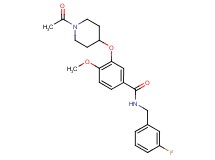 3-[(1-acetyl-4-piperidinyl)oxy]-N-(3-fluorobenzyl)-4-methoxybenzamide