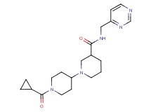 1'-(cyclopropylcarbonyl)-N-(pyrimidin-4-ylmethyl)-1,4'-bipiperidine-3-carboxamide