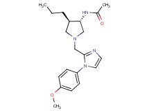 N-((3S*,4R*)-1-{[1-(4-methoxyphenyl)-1H-imidazol-2-yl]methyl}-4-propyl-3-pyrrolidinyl)acetamide