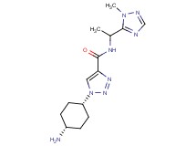 1-(cis-4-aminocyclohexyl)-N-[1-(1-methyl-1H-1,2,4-triazol-5-yl)ethyl]-1H-1,2,3-triazole-4-carboxamide trifluoroacetate
