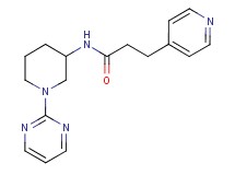 3-(4-pyridinyl)-N-[1-(2-pyrimidinyl)-3-piperidinyl]propanamide