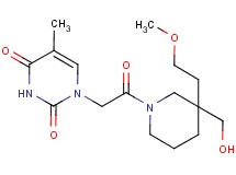1-{2-[3-(hydroxymethyl)-3-(2-methoxyethyl)-1-piperidinyl]-2-oxoethyl}-5-methyl-2,4(1H,3H)-pyrimidinedione