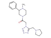 1-methyl-2-phenyl-4-{[5-(1-pyrrolidinylmethyl)-1H-tetrazol-1-yl]acetyl}piperazine