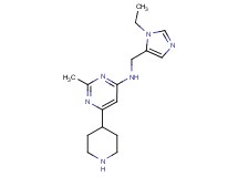 N-[(1-ethyl-1H-imidazol-5-yl)methyl]-2-methyl-6-piperidin-4-ylpyrimidin-4-amine