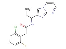 2-(2-chloro-6-fluorophenyl)-N-(1-imidazo[1,2-a]pyrimidin-2-ylpropyl)acetamide