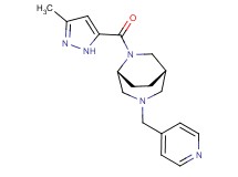 (1S*,5R*)-6-[(3-methyl-1H-pyrazol-5-yl)carbonyl]-3-(4-pyridinylmethyl)-3,6-diazabicyclo[3.2.2]nonane