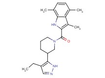 2-{[3-(4-ethyl-1H-pyrazol-5-yl)piperidin-1-yl]carbonyl}-3,4,7-trimethyl-1H-indole