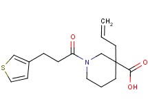 3-allyl-1-[3-(3-thienyl)propanoyl]-3-piperidinecarboxylic acid