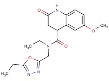 N-ethyl-N-[(5-ethyl-1,3,4-oxadiazol-2-yl)methyl]-6-methoxy-2-oxo-1,2,3,4-tetrahydro-4-quinolinecarboxamide