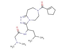 N~1~-{1-[7-(1-cyclopenten-1-ylcarbonyl)-6,7,8,9-tetrahydro-5H-[1,2,4]triazolo[4,3-d][1,4]diazepin-3-yl]-3-methylbutyl}-N~2~,N~2~-dimethylglycinamide