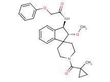N-{(2R*,3R*)-2-methoxy-1'-[(1-methylcyclopropyl)carbonyl]-2,3-dihydrospiro[indene-1,4'-piperidin]-3-yl}-2-phenoxyacetamide