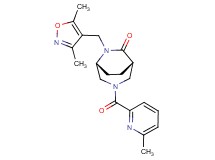 (1S*,5R*)-6-[(3,5-dimethylisoxazol-4-yl)methyl]-3-[(6-methylpyridin-2-yl)carbonyl]-3,6-diazabicyclo[3.2.2]nonan-7-one