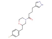 2-(4-fluorobenzyl)-4-[4-(1H-pyrazol-4-yl)butanoyl]morpholine