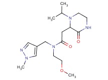 2-(1-isopropyl-3-oxopiperazin-2-yl)-N-(2-methoxyethyl)-N-[(1-methyl-1H-pyrazol-4-yl)methyl]acetamide