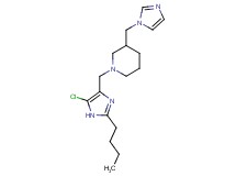 1-[(2-butyl-5-chloro-1H-imidazol-4-yl)methyl]-3-(1H-imidazol-1-ylmethyl)piperidine