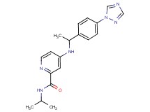 N-isopropyl-4-({1-[4-(1H-1,2,4-triazol-1-yl)phenyl]ethyl}amino)-2-pyridinecarboxamide