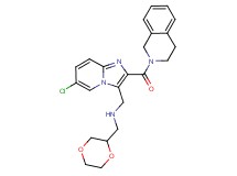 1-[6-chloro-2-(3,4-dihydro-2(1H)-isoquinolinylcarbonyl)imidazo[1,2-a]pyridin-3-yl]-N-(1,4-dioxan-2-ylmethyl)methanamine