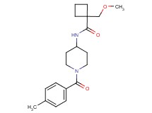 1-(methoxymethyl)-N-[1-(4-methylbenzoyl)piperidin-4-yl]cyclobutanecarboxamide