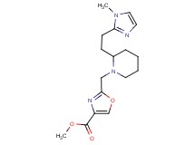 methyl 2-({2-[2-(1-methyl-1H-imidazol-2-yl)ethyl]-1-piperidinyl}methyl)-1,3-oxazole-4-carboxylate