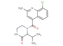 4-[(8-chloro-2-methylquinolin-4-yl)carbonyl]-3-isopropylpiperazin-2-one