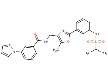 N-[(2-{3-[(isopropylsulfonyl)amino]phenyl}-5-methyl-1,3-oxazol-4-yl)methyl]-3-(1H-pyrazol-1-yl)benzamide