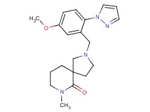 2-[5-methoxy-2-(1H-pyrazol-1-yl)benzyl]-7-methyl-2,7-diazaspiro[4.5]decan-6-one