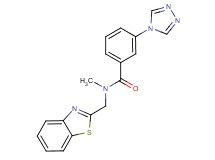 N-(1,3-benzothiazol-2-ylmethyl)-N-methyl-3-(4H-1,2,4-triazol-4-yl)benzamide