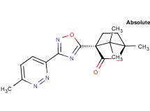 (1R,4S)-1,7,7-trimethyl-4-[3-(6-methyl-3-pyridazinyl)-1,2,4-oxadiazol-5-yl]-2-oxabicyclo[2.2.1]heptan-3-one