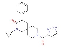 2-cyclopropyl-4-phenyl-9-(1H-pyrazol-3-ylcarbonyl)-2,9-diazaspiro[5.5]undecan-3-one
