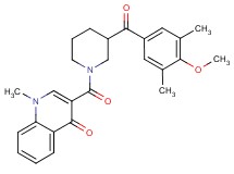 3-{[3-(4-methoxy-3,5-dimethylbenzoyl)-1-piperidinyl]carbonyl}-1-methyl-4(1H)-quinolinone