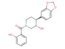 (3S*,4S*)-4-(1,3-benzodioxol-5-yl)-1-(2-hydroxybenzoyl)piperidin-3-ol
