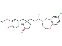 5-[3-(7-chloro-2,3-dihydro-1,4-benzoxazepin-4(5H)-yl)-3-oxopropyl]-5-(4-fluoro-3-methoxybenzyl)-2-pyrrolidinone