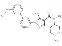 1-[4-(3-methoxyphenyl)-2-pyrimidinyl]-N,5-dimethyl-N-(1-methyl-4-piperidinyl)-1H-pyrazole-4-carboxamide