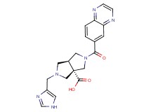 (3aS*,6aS*)-2-(1H-imidazol-4-ylmethyl)-5-(quinoxalin-6-ylcarbonyl)hexahydropyrrolo[3,4-c]pyrrole-3a(1H)-carboxylic acid